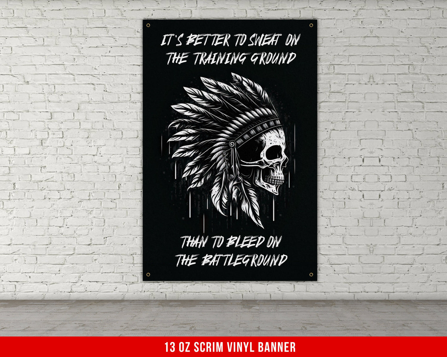 It's Better To Sweat On The Training Ground Banner - Home Gym Decor - Large Motivational Wall Art