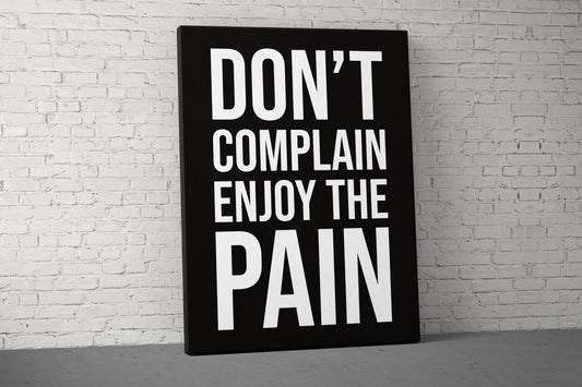 Don't Complain Canvas - Home Gym Decor - Large Motivational Office Wall Art - Garage Basement