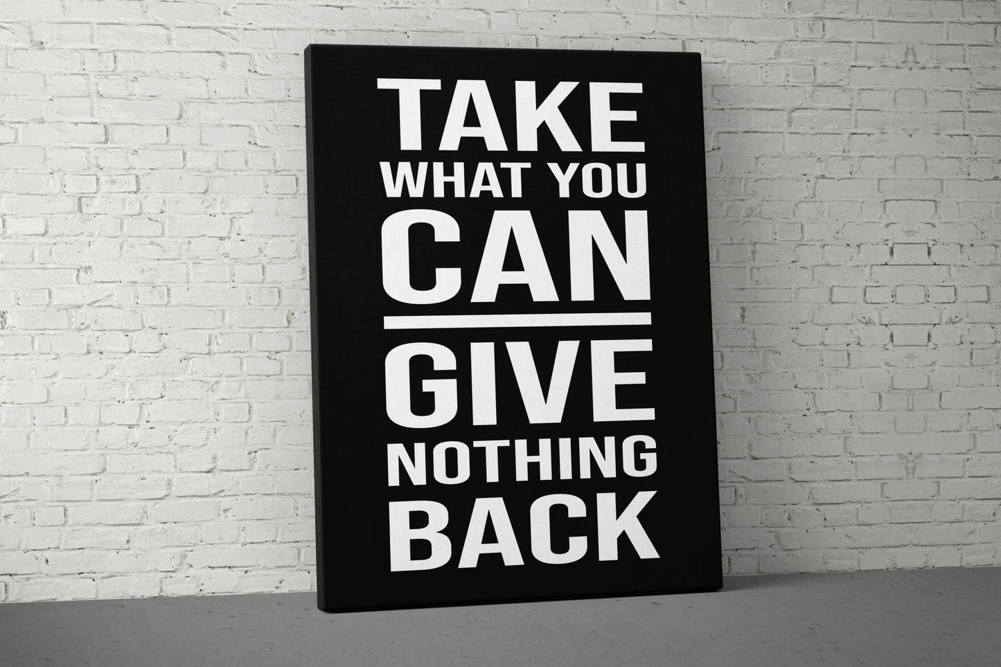 Take What You Can Canvas - Home Gym Wall Art - Motivational Fitness Decor - Sign - Sports Gifts