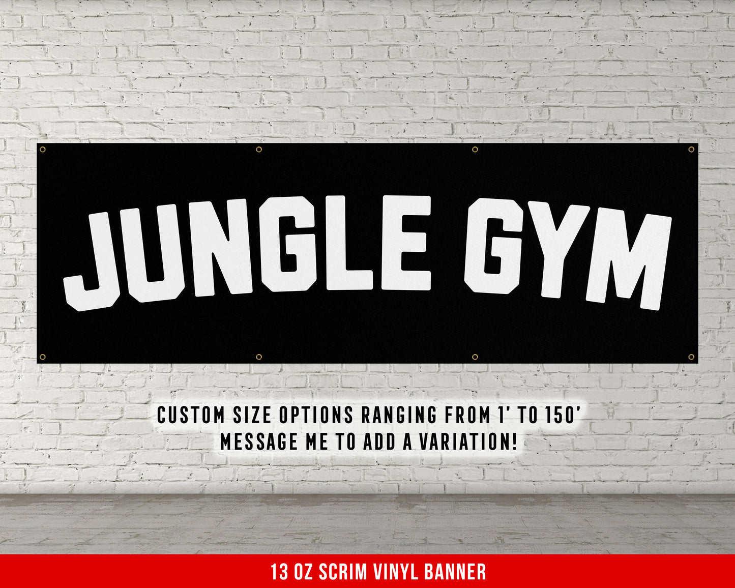 Jungle Gym Banner - Gym Wall Art - Motivational Fitness Decor - Sports Gift Signs