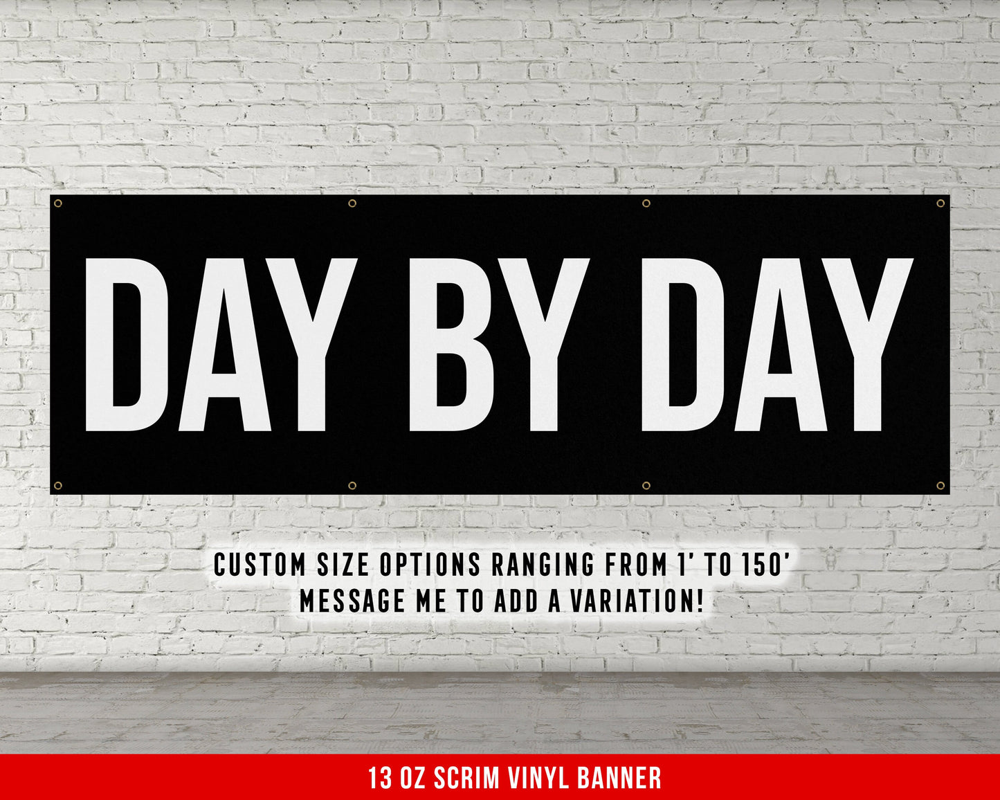 Day By Day Banner - Home Gym Wall Art - Motivational Fitness Decor - Sign - Sports Gifts