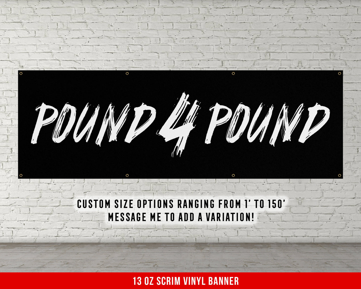 Pound For Pound Banner - Home Gym Wall Art - Motivational Fitness Decor - Sign - Sports Gifts