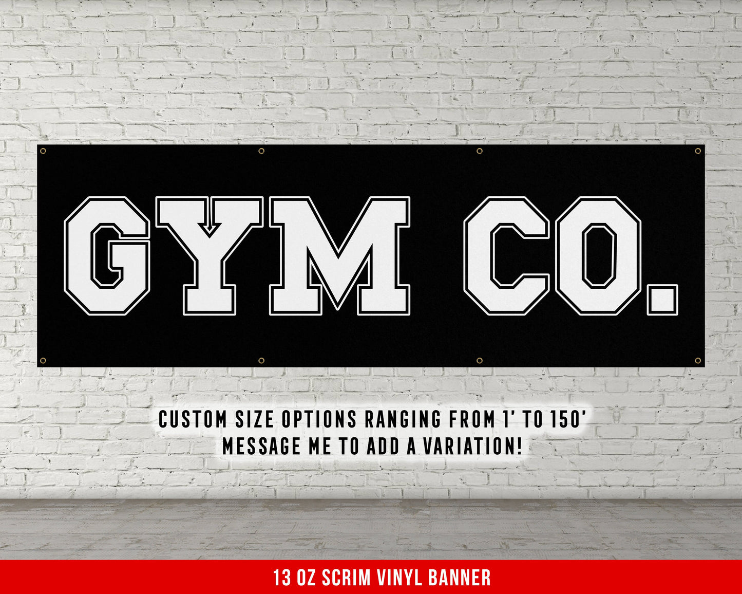 Gym Co Banner - Home Gym Wall Art - Motivational Fitness Decor - Sign - Sports Gifts