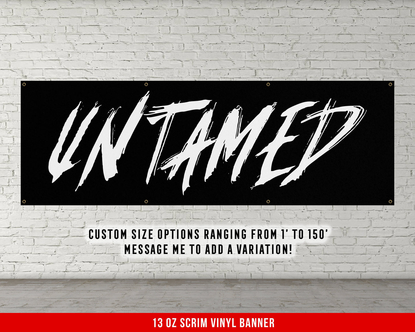 Untamed Banner - Home Gym Wall Art - Motivational Fitness Decor - Sign - Sports Gifts