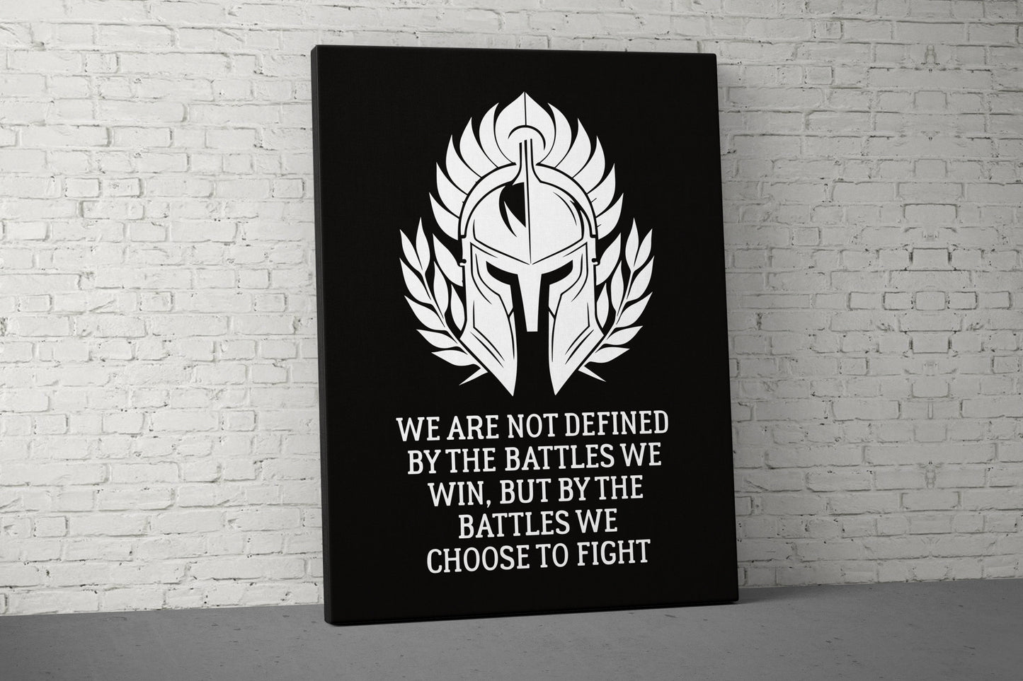 We Are Not Defined Weights Canvas - Home Gym Decor - Large Motivational Quote Wall Art - Spartan