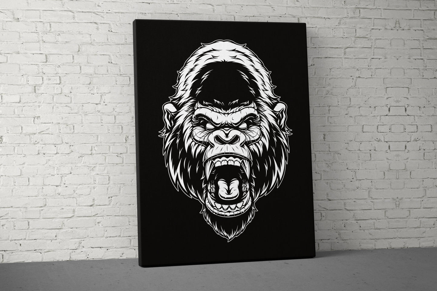 Gorilla Canvas - Home Gym Decor - Large Motivational Quote Wall Art - Weightlifting